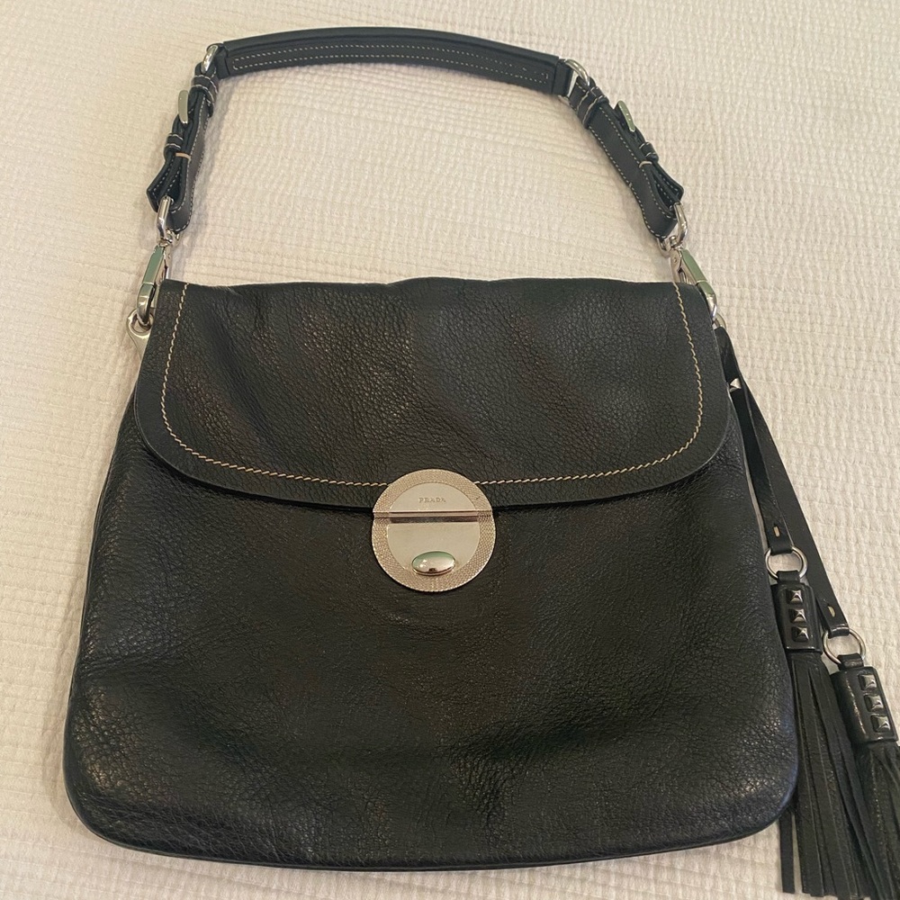 Authentic Prada Leather Small Shoulder Bag